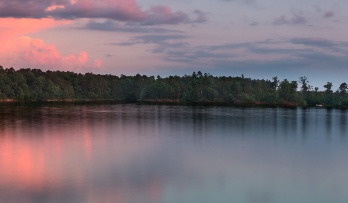 lake at sunset